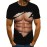 Muscle 3D Creative Print, Men's Fashion Crew Neck Summer T-shirt, Special Gift For Men