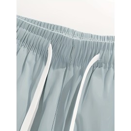 Men's Gradient 2Pcs Outfits, Casual Long Sleeve Pullover Hooded Sweatshirt And Sweatpants Joggers Set For Spring Fall, Men's Clothing