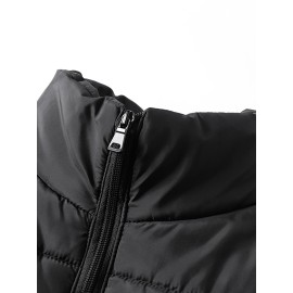 Men's Winter Vest, Lightweight Padding Puffer Vest, Sleeveless Coat Warm Zip Up Quilted Gilet Jacket