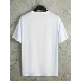 Hands Money Print, Men's T-shirt, Round Neck Short Sleeve Tops, Patterned T-shirt, Men's Summer Wear, Men's Clothing