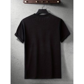 Astronaut Pattern Print Men's Comfy T-shirt, Graphic Tee Men's Summer Outdoor Clothes, Men's Clothing, Tops For Men