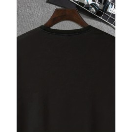 Cartoon Anime Characters Print, Men's Graphic Design Crew Neck T-shirt, Casual Comfy Tees Tshirts For Summer, Men's Clothing Tops For Daily Vacation Resorts