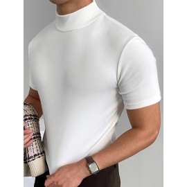 Men's High Neck Stretch Elegant T-shirt