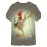 Kung Fu Rooster Pattern 3d PrintT-shirt, Men's Casual Slightly Stretch Round Neck T-shirt For Spring Summer