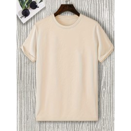 Retro Rose Print, Men's Graphic Design Crew Neck Active T-shirt, Casual Comfy Tees Tshirts For Summer, Men's Clothing Tops For Daily Gym Workout Running