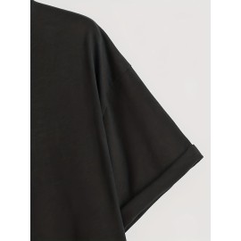 4pieces Men's Stylish Smiling Face Pattern Shirt, Casual Slightly Stretch Breathable Crew Neck Short Sleeve Tee Top For City Walk Street Hanging Outdoor Activities