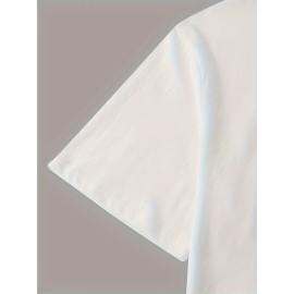 4pieces Men's Stylish Smiling Face Pattern Shirt, Casual Slightly Stretch Breathable Crew Neck Short Sleeve Tee Top For City Walk Street Hanging Outdoor Activities