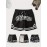 Letter Print Chevron Quick Drying Comfy Shorts, Men's Casual Waist Drawstring Shorts For Summer Gym Workout Training