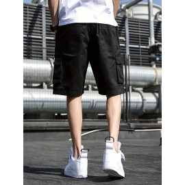 Men's Multi Pocket Cargo Shorts, Casual Waist Drawstring Cargo Shorts For Summer