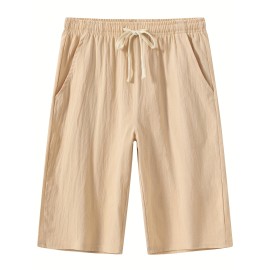 Men's Comfy Casual Cotton Shorts, Summer Clothing