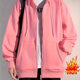 Men's Hooded Jacket Casual Long Sleeve Hoodies With Zipper Gym Sports Hooded Coat For Spring Fall