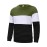 Three Color Block  Trendy Sweatshirt, Men's Casual Classic Design Crew Neck Pullover Sweatshirt For Men Fall Winter