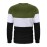 Three Color Block  Trendy Sweatshirt, Men's Casual Classic Design Crew Neck Pullover Sweatshirt For Men Fall Winter