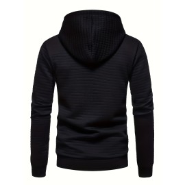 Waffle  Hoodie, Cool Hoodies For Men, Men's Casual Graphic Design Pullover Hooded Sweatshirt With Kangaroo Pocket Streetwear For Winter Fall, As Gifts