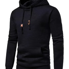 Waffle  Hoodie, Cool Hoodies For Men, Men's Casual Graphic Design Pullover Hooded Sweatshirt With Kangaroo Pocket Streetwear For Winter Fall, As Gifts