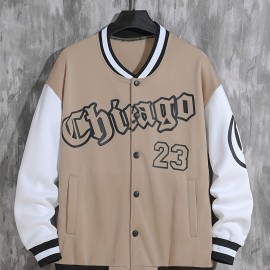 Spring And Autumn Street Men's Fashion Trend Loose Casual Baseball Uniform Jacket, Suitable For Outdoor And Dating