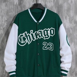 Spring And Autumn Street Men's Fashion Trend Loose Casual Baseball Uniform Jacket, Suitable For Outdoor And Dating