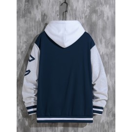 Spring And Autumn Street Men's Fashion Trend Loose Casual Baseball Uniform Jacket, Suitable For Outdoor And Dating