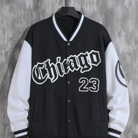 Spring And Autumn Street Men's Fashion Trend Loose Casual Baseball Uniform Jacket, Suitable For Outdoor And Dating