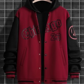 Spring And Autumn Street Men's Fashion Trend Loose Casual Baseball Uniform Jacket, Suitable For Outdoor And Dating