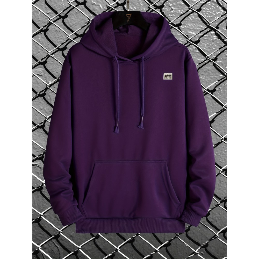 Men's Long Sleeve Pattern Print,Hoodies Street Casual Sports And Fashionable With Kangaroo Pocket Sweatshirt,Suitable For Outdoor Sports,For Autumn And Winter, Fashionable And Versatile