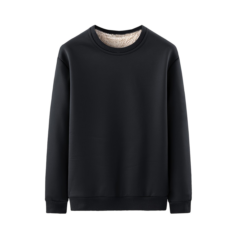 New Men's Casual Fashionable Solid Color Crew Neck Sweatshirts For Autumn And Winter