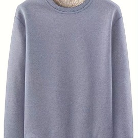 New Men's Casual Fashionable Solid Color Crew Neck Sweatshirts For Autumn And Winter