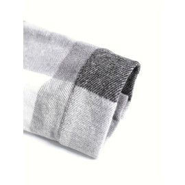 Men's Retro Plaid Hooded Shirt Jacket