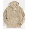 Vintage Corduroy Hoodies For Men, Men's Casual Pullover Hooded Sweatshirt With Kangaroo Pocket Streetwear For Winter Fall, As Gifts