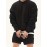 Men's Trendy Solid Sweatshirt, Casual Cotton Slightly Stretch Breathable Long Sleeve Loose Top For Outdoor