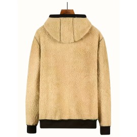 Lamb Velvet Autumn And Winter Sweater Men's Hooded New Trendy Handsome Solid Color Jacket Plus Velvet Thickened Clothes